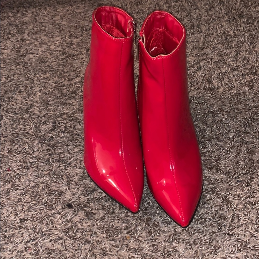 Red Patent Leather Boots
